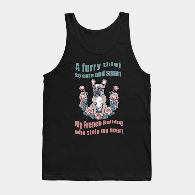 Cute french bulldog, vintage style, frenchie mon, frenchie dad Tank Top by Collagedream